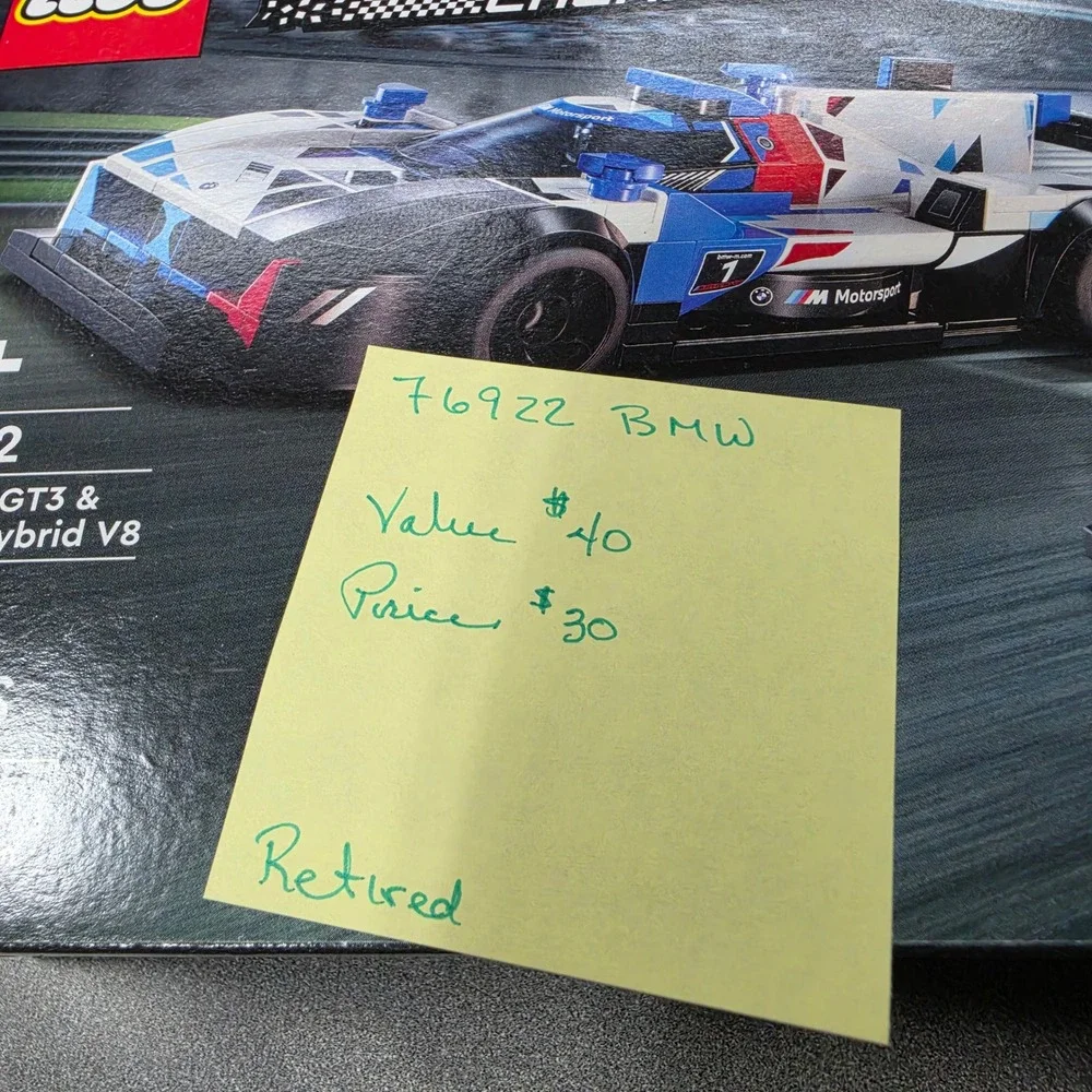 LEGO Speed Champions BMW M4 GT3 & BMW Hybrid V8 76922 Kids New SEALED Set 676pc